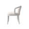Manhattan Comfort 7-Piece Hathaway 59.05 Round Dining Set in Black with 6 Flor Dining Chairs in Ivory 6-DT05DC088AR-BKIV - alternate 9